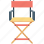 chair, director chair, folding chair, furniture, studio chair 
