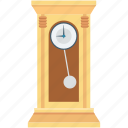 antique clock, grandfather clock, pendulum clock, retro timer, vintage clock 