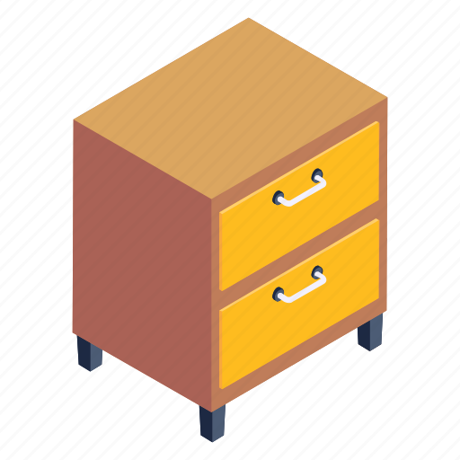 Bedside table, cabinet, table, drawer table, wooden table icon - Download on Iconfinder