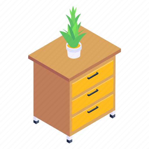 Side table, decor, bedside, drawer table, wooden table icon - Download on Iconfinder