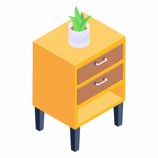 Side table, decor, bedside, bed table, wooden table icon - Download on Iconfinder