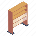 wooden shelves, wooden racks, wooden bookshelf, interior, furniture