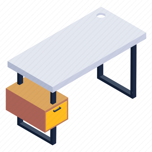 Office table, work desk, workbench, wooden table, interior icon - Download on Iconfinder