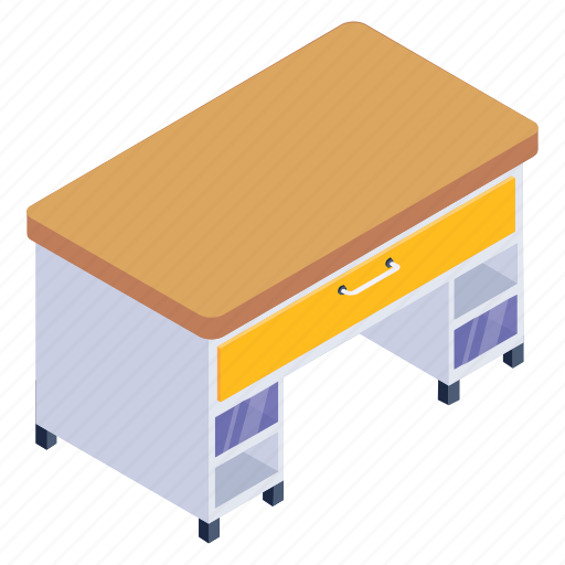 Interior, furniture, office table, desk, drawer table icon - Download on Iconfinder