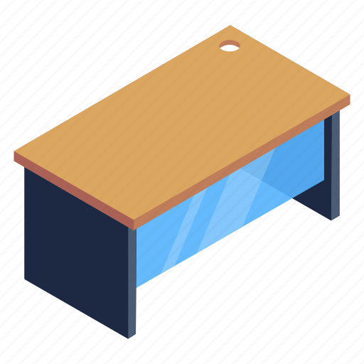 Employee table, employee desk, office table, wooden table, office furniture icon - Download on Iconfinder