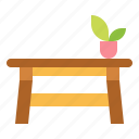 bench, seat, furniture, chair, table