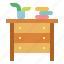 dresser, furniture, cabinet, drawer, cupboard 