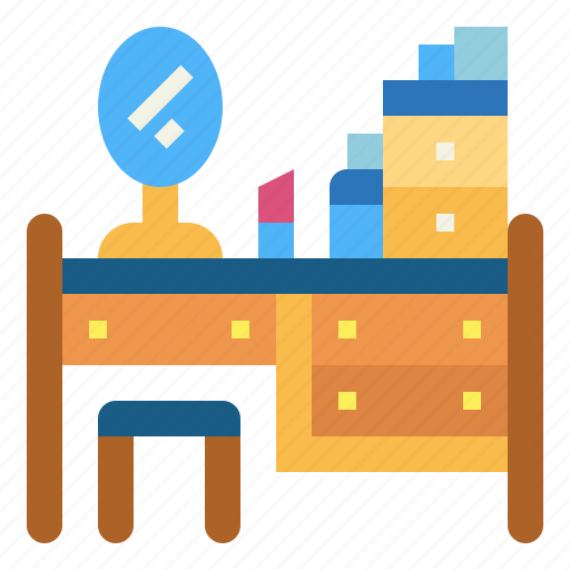 Dressing, table, stool, furniture, mirror icon - Download on Iconfinder