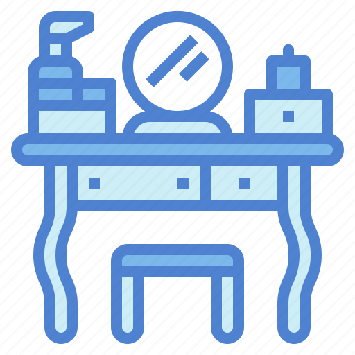 Dressing, table, stool, furniture, mirror icon - Download on Iconfinder