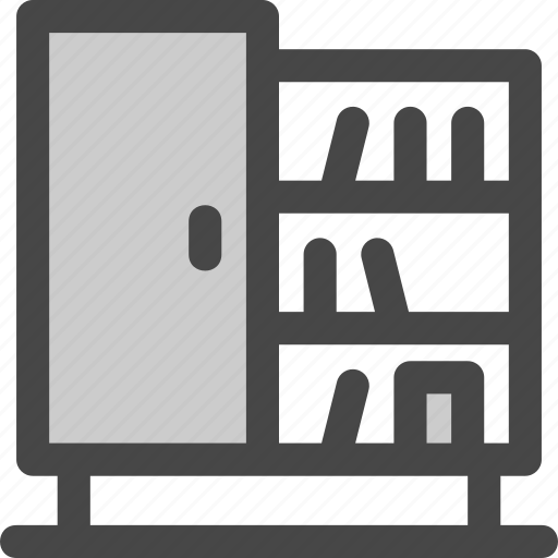 Bookcase, books, cabinet, furniture, shelves, sideboard, storage icon - Download on Iconfinder