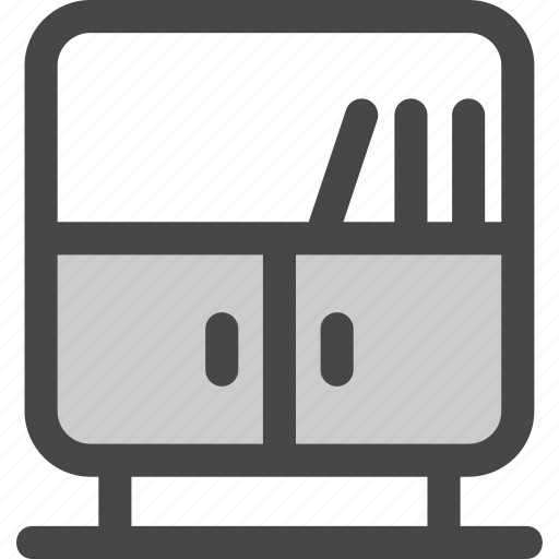 Books, cabinet, doors, furniture, office, shelve, storage icon - Download on Iconfinder