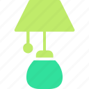 lamp, light, table