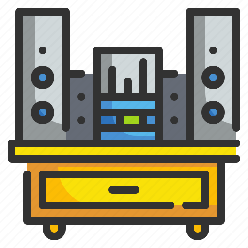Audio, furniture, home, household, sound, speaker, theatre icon - Download on Iconfinder