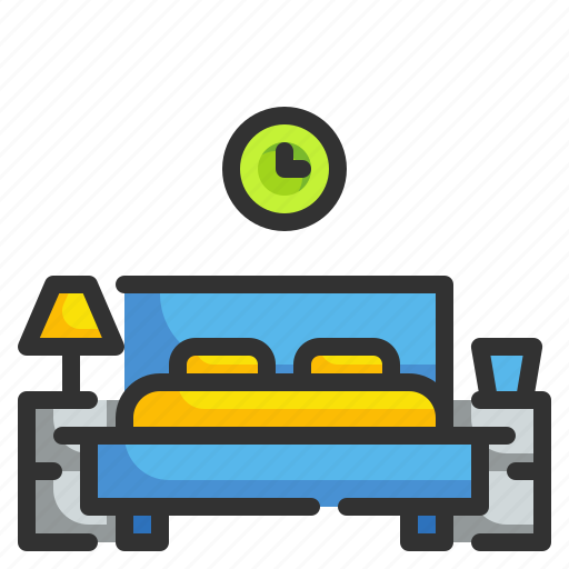 Bed, bedroom, furniture, household, interior, room, sleep icon - Download on Iconfinder