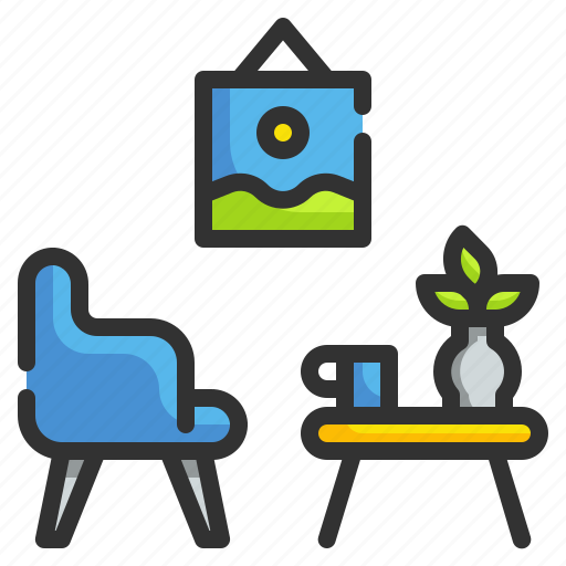 Chair, decoration, furniture, household, interior, livingroom, relax icon - Download on Iconfinder