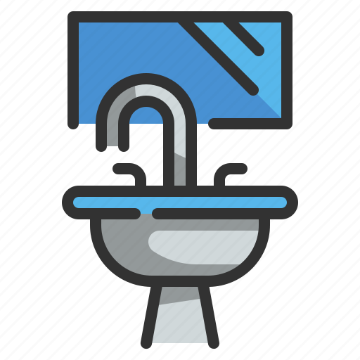 Bathroom, furniture, household, mirror, restoom, sink icon - Download on Iconfinder