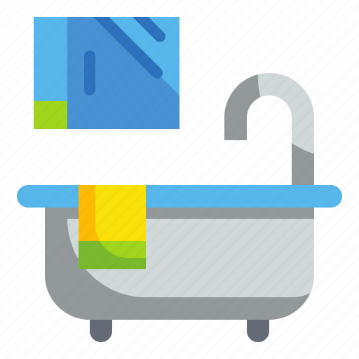 Bath, bathtub, furniture, household, interior, room, window icon - Download on Iconfinder