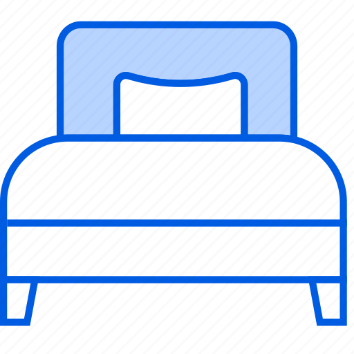 Bed, single, bedroom, furniture, hotel, sleep, interior icon - Download on Iconfinder