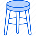 stool, wooden, furniture, chair, interior