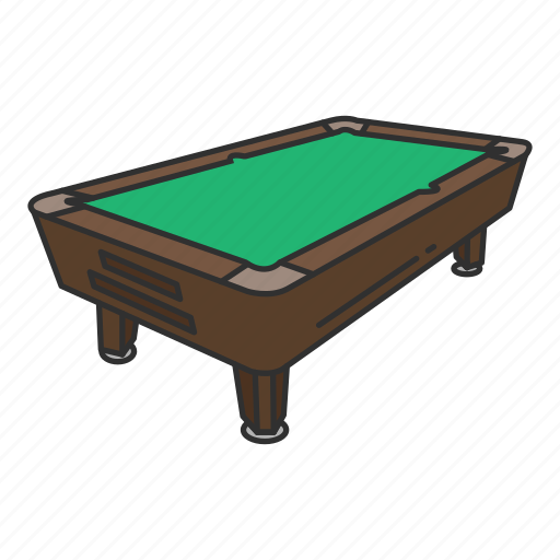 Billiard, billiard table, entertainment, games, pool table, snooker table, sports icon - Download on Iconfinder