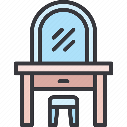 Dressing, table, mirror, furniture, decoration, chair icon - Download on Iconfinder