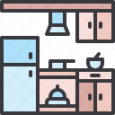 kitchen, home, furniture, fridge, oven 