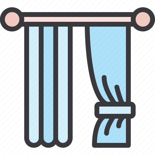 Curtain, curtains, furniture, bedroom, decoration icon - Download on Iconfinder