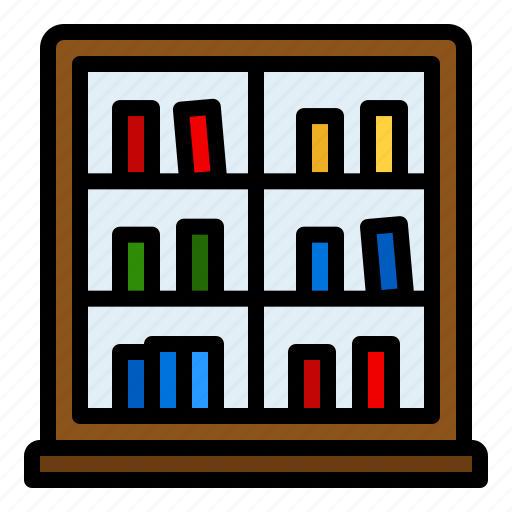 Book, shelves, furniture, home, interior, house, room icon - Download on Iconfinder
