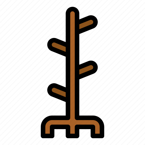 Coat, stand, furniture, home, interior, house, room icon - Download on Iconfinder