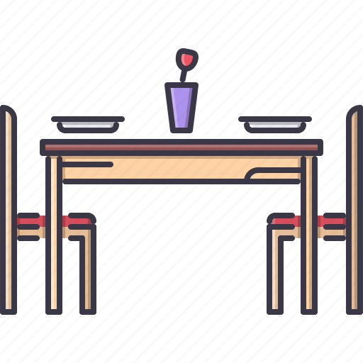 Chair, decoration, dinner, furniture, home, house, table icon - Download on Iconfinder