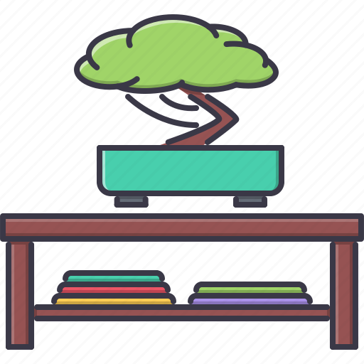 Bonsai, decoration, furniture, home, house, magazine, table icon - Download on Iconfinder