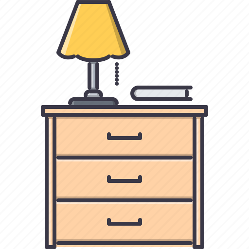 Chest, decoration, drawers, furniture, home, house, lamp icon - Download on Iconfinder