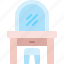 dressing, table, mirror, furniture, decoration, chair 