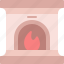fireplace, chimney, warm, flame, furniture 