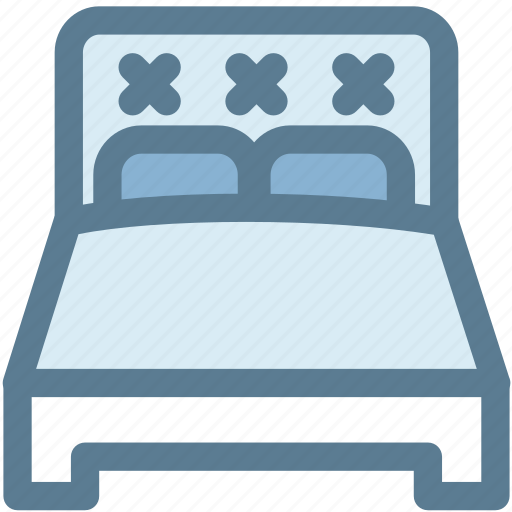 Bed, bedroom, furniture, hotel, household, king size bed, sleeping bed icon - Download on Iconfinder