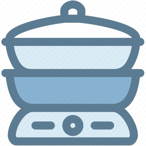 Cooking, food, household, kitchen, kitchenware, pot, steaming pot icon - Download on Iconfinder