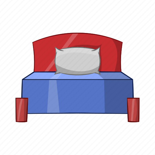 Bed, bedroom, cartoon, isolated, object, sign icon - Download on Iconfinder