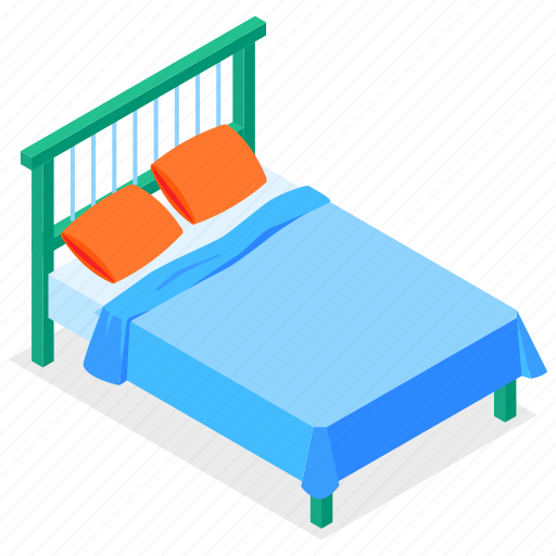 Bed, double, pillows, sleeping icon - Download on Iconfinder