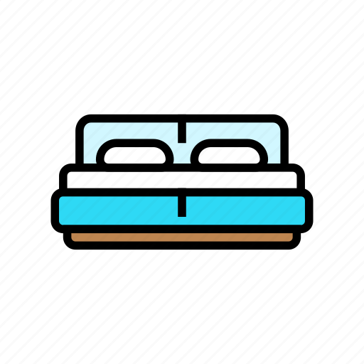 Bed, soft, cozy, furniture, luxury, interior icon - Download on Iconfinder