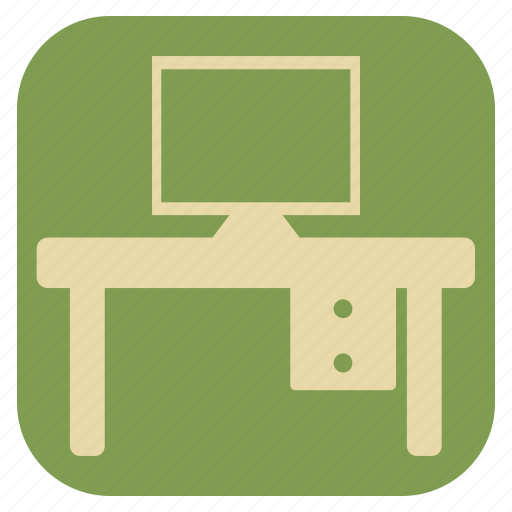 Computer, furniture, interior, table icon - Download on Iconfinder