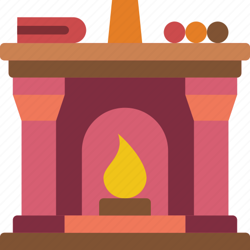 Fireplace, furniture, house icon - Download on Iconfinder