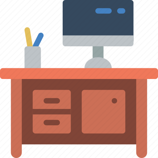 Computer, desk, furniture, house, study icon - Download on Iconfinder