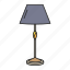 furniture, interior, lamp, lampshade, light, table lamp, households 