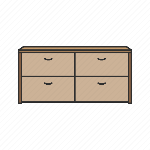 Cabinet, drawer, furniture, household, interior, shelves, storage icon - Download on Iconfinder