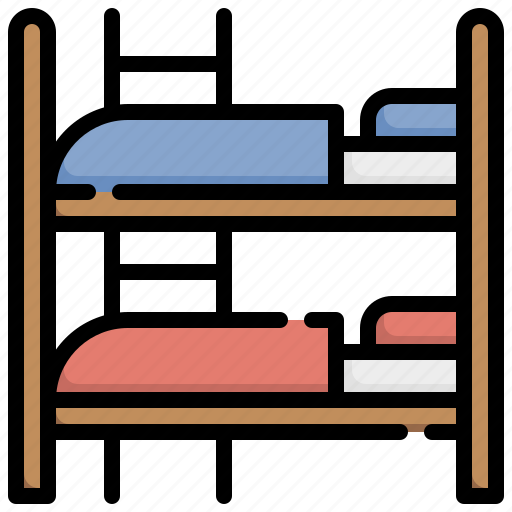 Bunk, bed, dormitory, sleep, hotel, sleeping icon - Download on Iconfinder