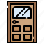 door, utensils, doorway, exit, access 