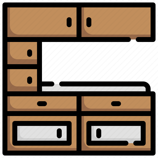 Kitchen, cabirot, cupboard, furniture, household, drawers icon - Download on Iconfinder