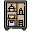 shelf, stored, storage, groceries, store 