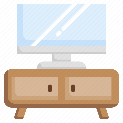 Tv, table, stand, television, living, room, house icon - Download on Iconfinder