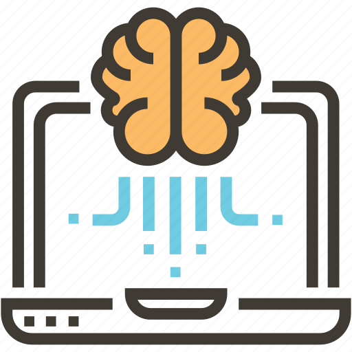 Artificial, artificial intelligence, brain, computer, laptop, robotic, technology icon - Download on Iconfinder